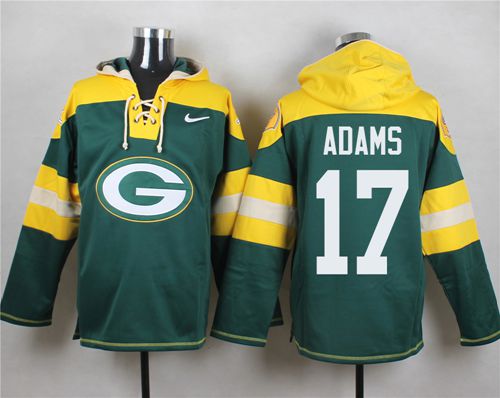 Nike Packers #17 Davante Adams Green Player Pullover NFL Hoodie - Click Image to Close
